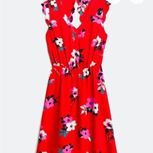 41 Hawthorn midnight scallop Red Floral Mini Dress